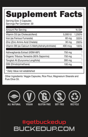 Bucked Up RUT Testosterone Booster Bottle