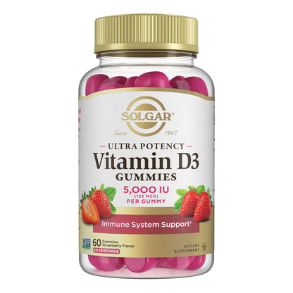 Solgar Vitamin D3 Gummies for Adults 5,000IU Ultra Potency