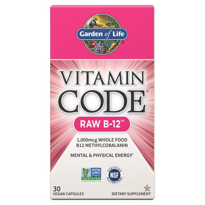 Garden of Life Vitamin Code Raw B-12 1,000mcg Capsules