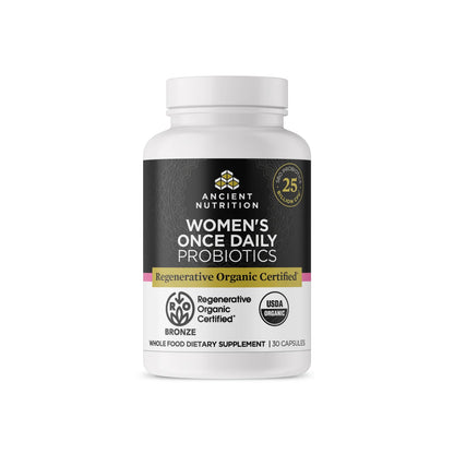 Ancient Nutrition Regenerative Organic Certified® Women's Once Daily Probiotics