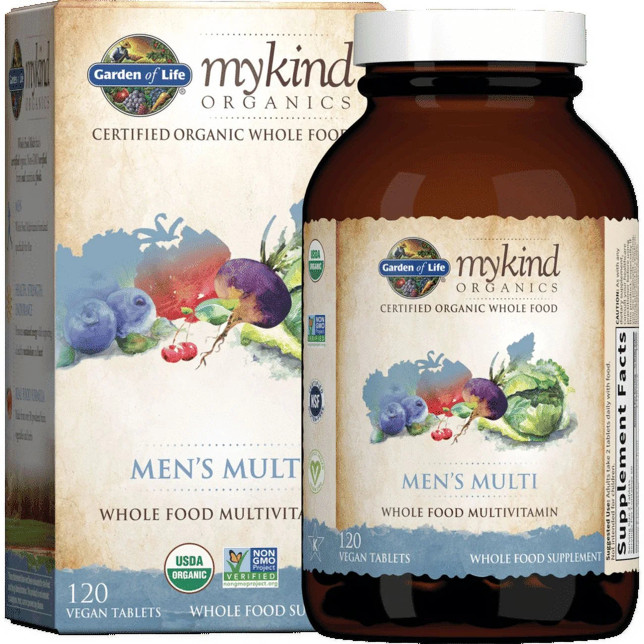 Garden of Life Organics Multi, Whole Food Multivitamin, 120 Tablets