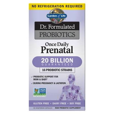 Garden of Life Dr. Formulated Probiotics Once Daily Prenatal Shelf-Stable 30 Capsules