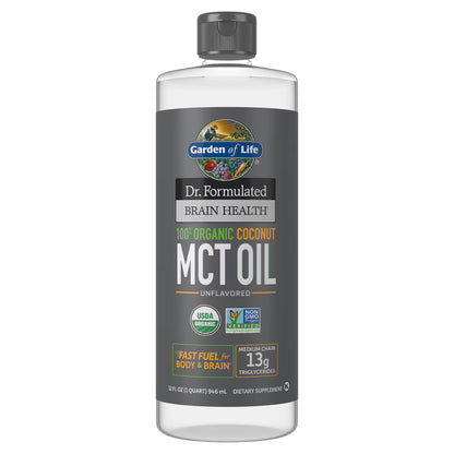 Garden of Life Dr. Formulated Brain Health Organic Coconut MCT Oil Liquid