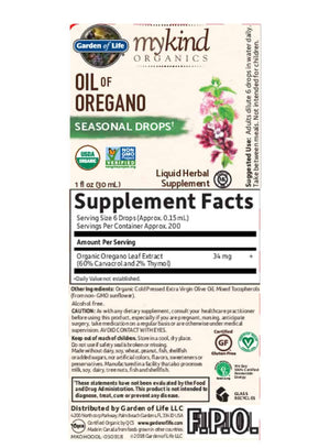 Garden of Life Mykind Liquid Oil of Oregano